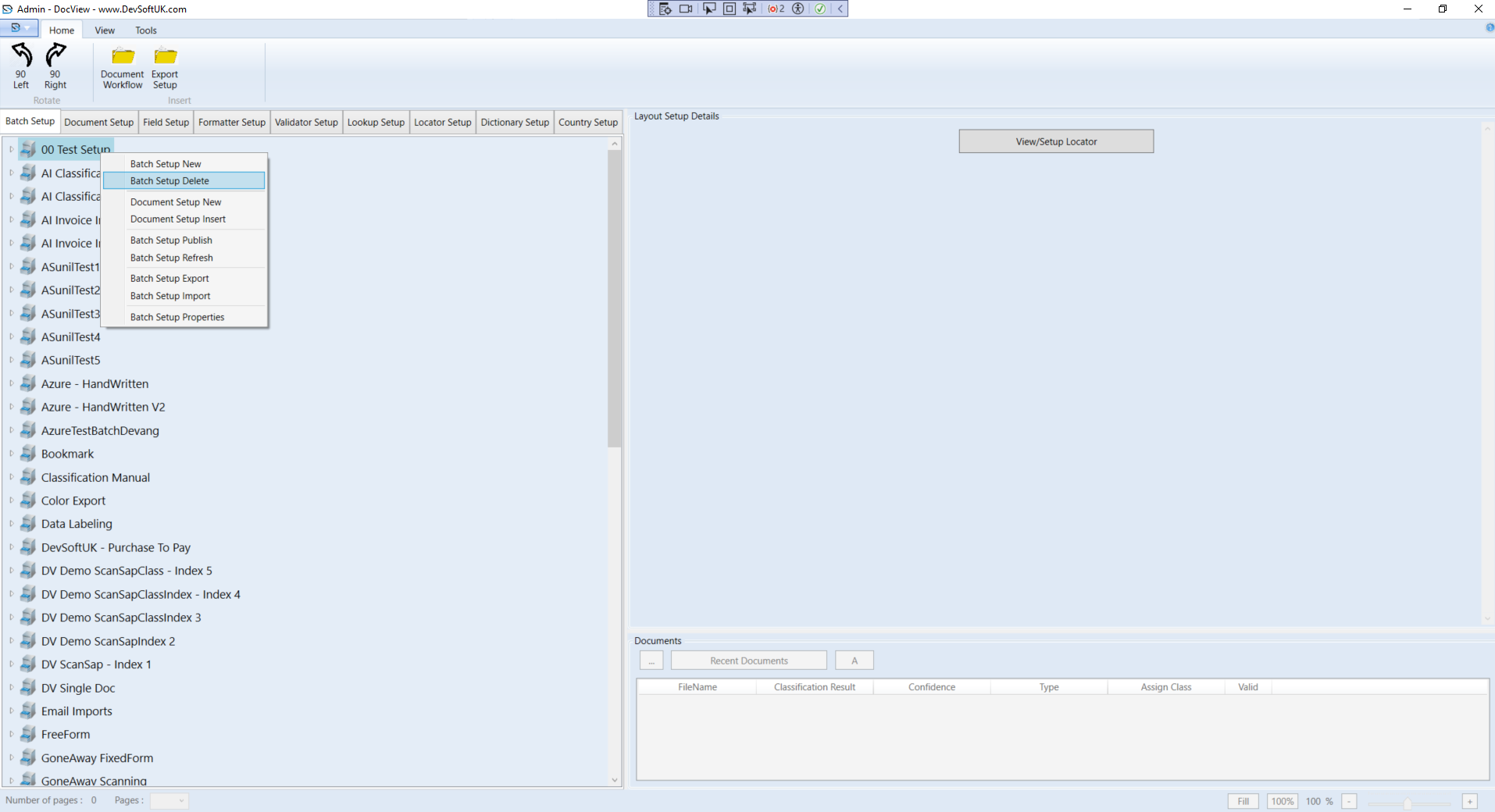 Admin Setup