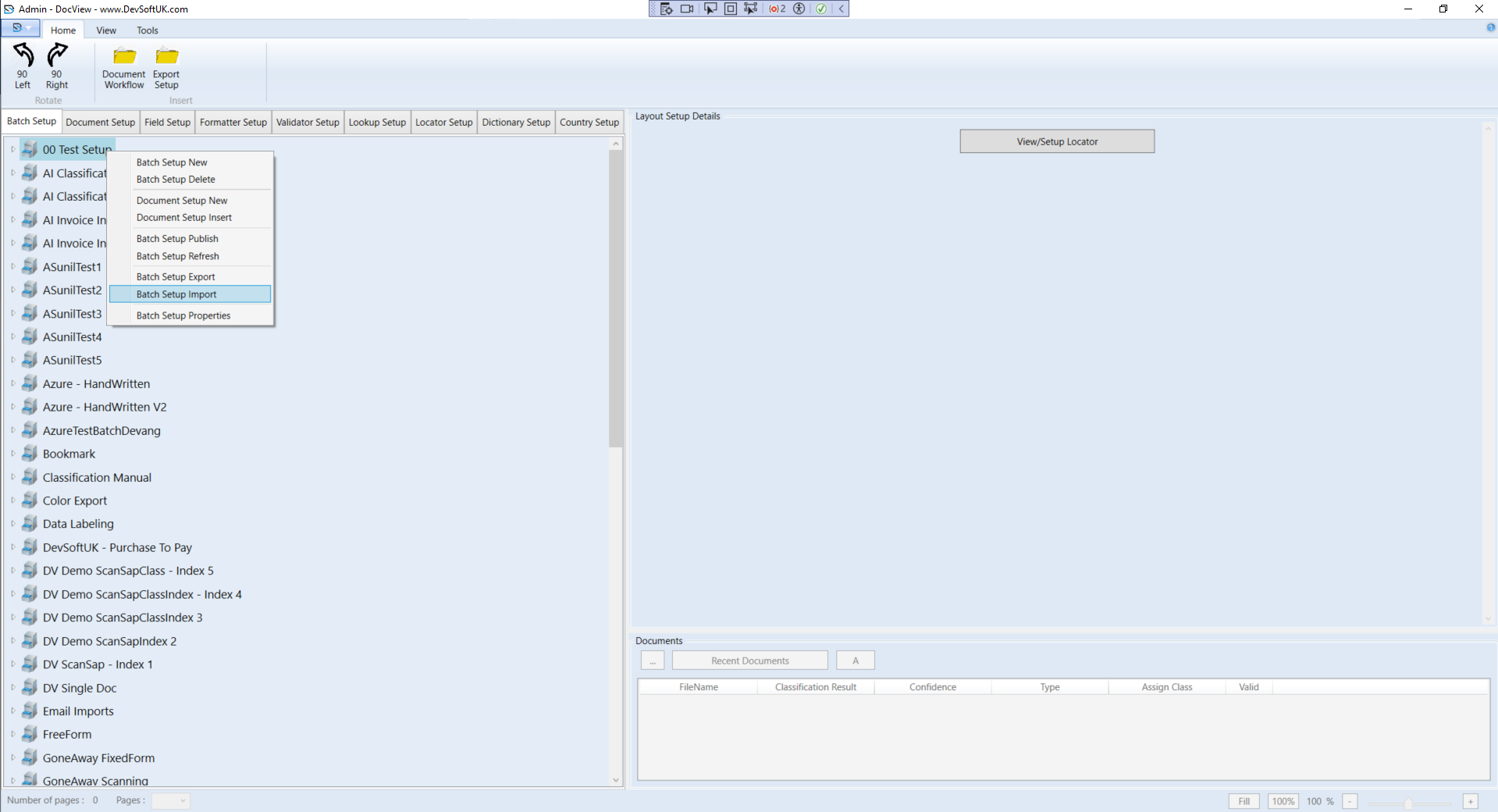 Admin Setup
