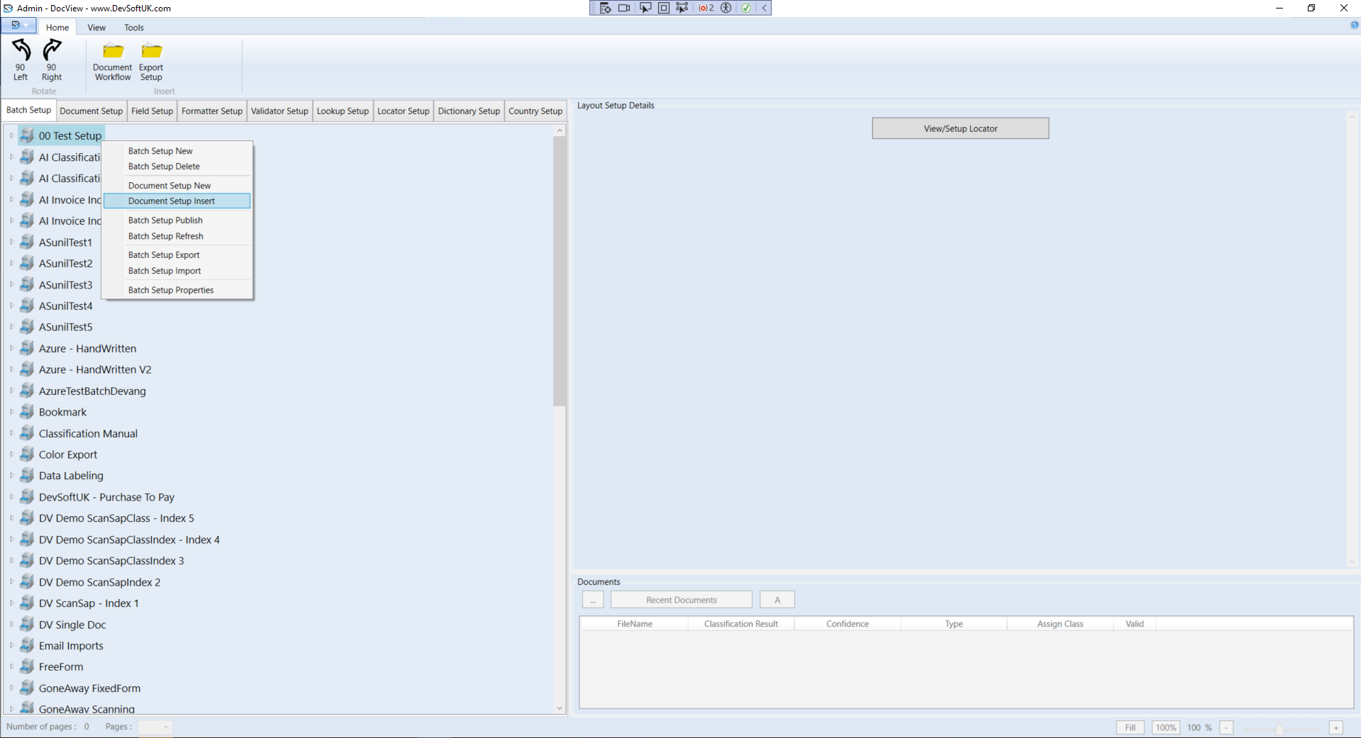 Admin Setup