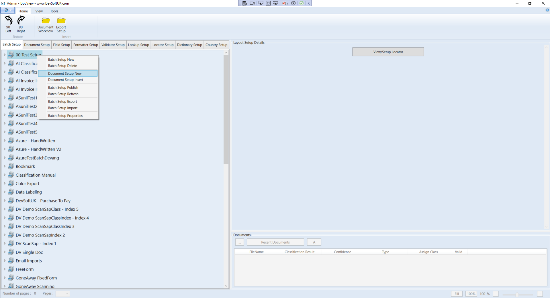 Admin Setup