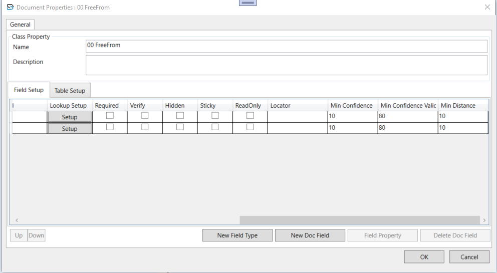 Batch Setup Properties