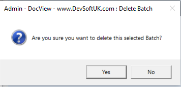 Delete Confirmation Popup