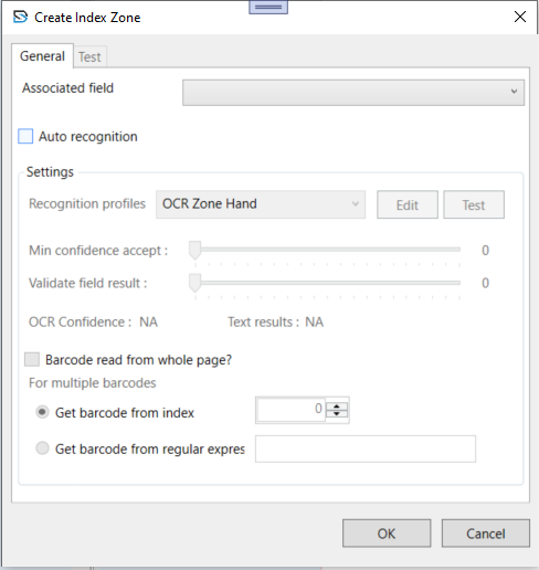 Field Zone Setup Properties