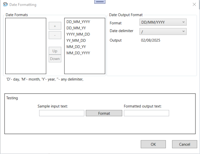 Formatter Setup Properties