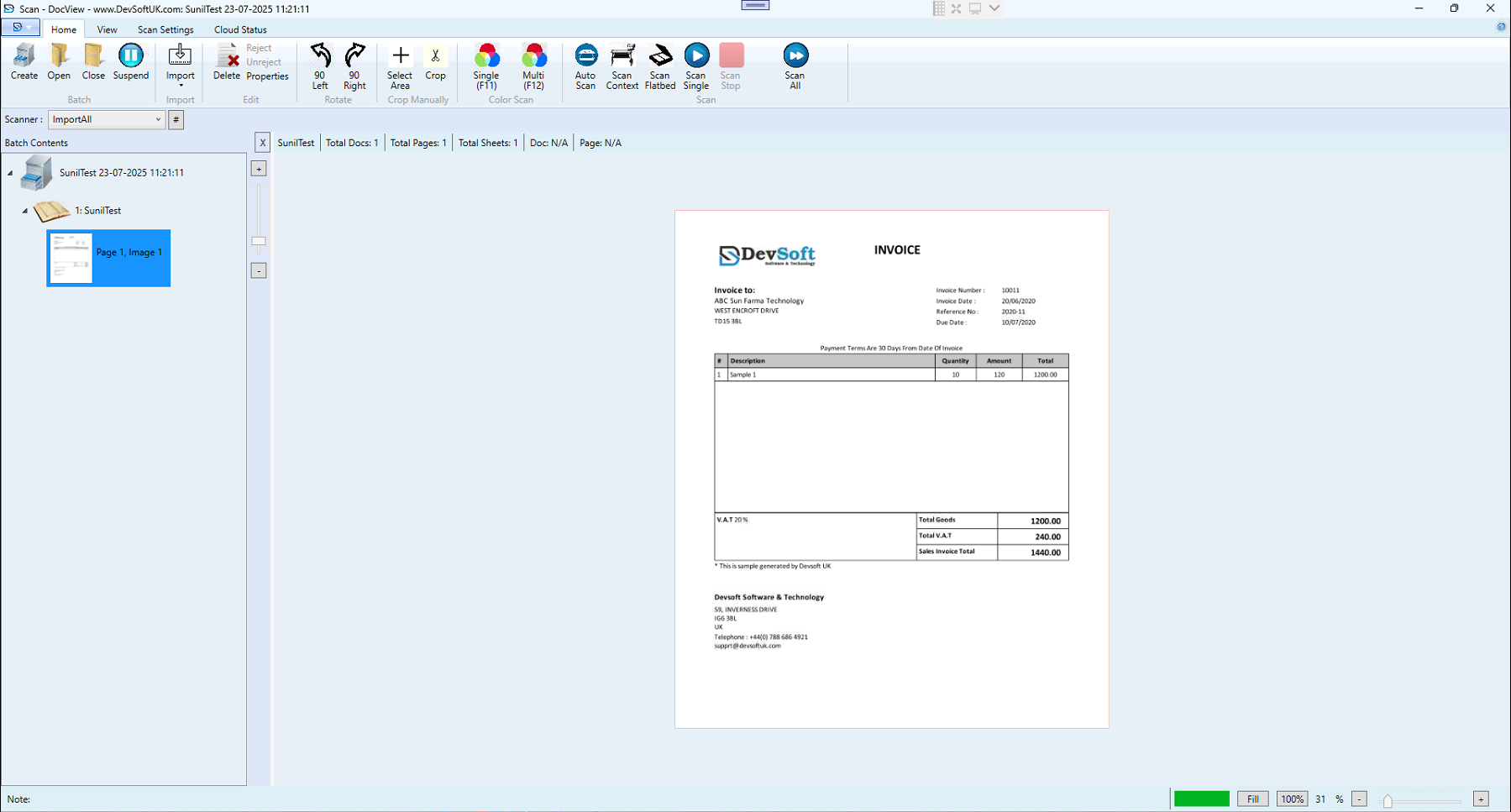 Import Batch Workspace